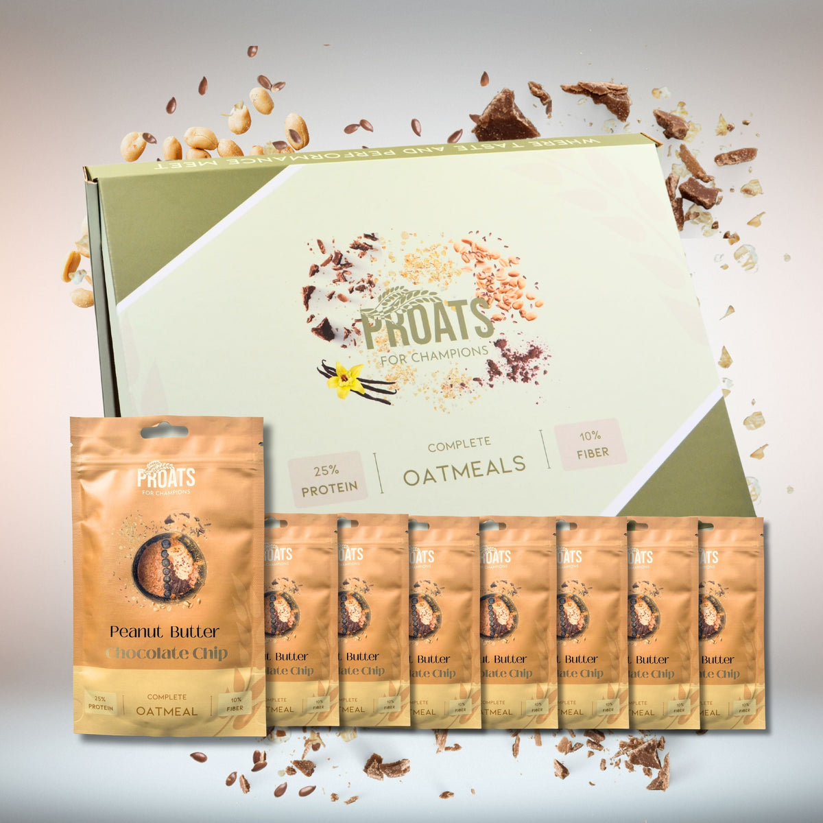 Portieverpakkingen Proteïne Oats Peanut Butter Chocolate Chi PROATS -
